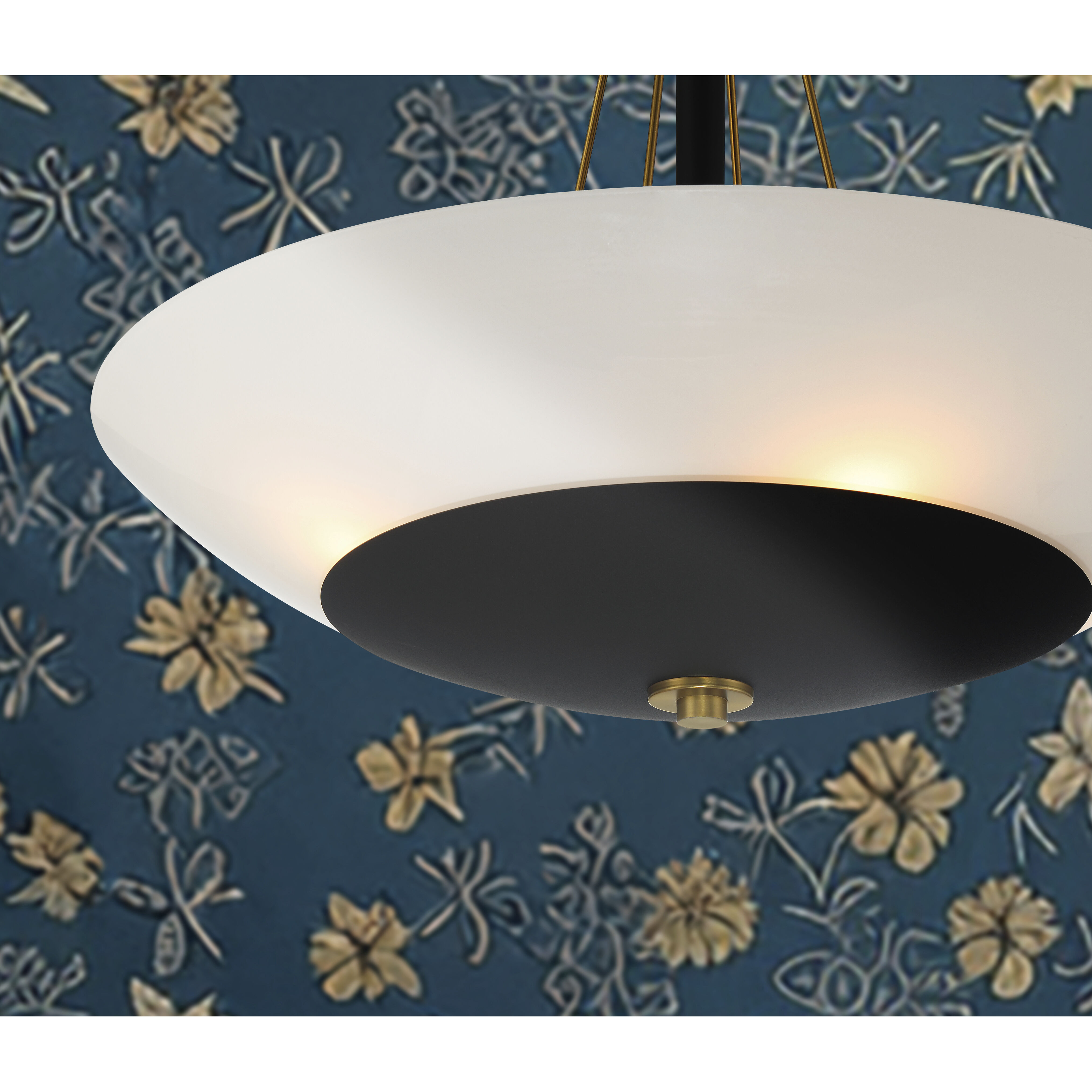 BAX 4 Light 24 inch Sand Coal and Soft Brass Pendant Ceiling Light